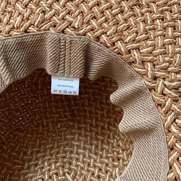 Woven Straw Hat with Beaded Band - Picture 5 of 9